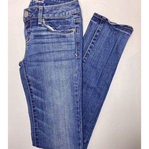 American Eagle Stretch Skinny Jeans Blue Mom Womens 0 Regular